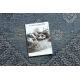 Vlnený koberec ANTIGUA 518 76 KB500 OSTA - Rosette, rám, plocho tkaný sivý / modrý 
