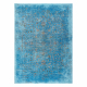 Tapis en laine ANTIGUA 518 75 JQ500 OSTA - Abstraction tissé à plat bleu