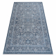 Tapis en laine ANTIGUA 518 74 KB500 OSTA - Fleurs, cadre, tissé à bleu foncé 