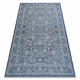 Vilnas paklājs ANTIGUA 518 74 KB500 OSTA - Ziedi, rāmis, plakani austi tumši zils