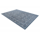 Tapis en laine ANTIGUA 518 74 KB500 OSTA - Fleurs, cadre, tissé à bleu foncé 