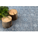 Vlněný koberec ANTIGUA 518 74 KB500 OSTA - Květy, rám, plošně tkaný tmavě modrá