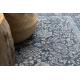 Tapis en laine ANTIGUA 518 74 KB500 OSTA - Fleurs, cadre, tissé à bleu foncé 