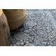 Wollen tapijt ANTIGUA 518 74 KB500 OSTA - Bloemen, frame, vlakgeweven marineblauw