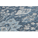 Tapis en laine ANTIGUA 518 74 KB500 OSTA - Fleurs, cadre, tissé à bleu foncé 