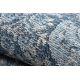 Uldtæppe ANTIGUA 518 74 KB500 OSTA - Blomster, stel, fladvævet Marine blå