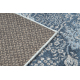 Tapis en laine ANTIGUA 518 74 KB500 OSTA - Fleurs, cadre, tissé à bleu foncé 