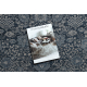 Tapis en laine ANTIGUA 518 74 KB500 OSTA - Fleurs, cadre, tissé à bleu foncé 