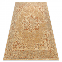 Tapis en laine LEGEND 468 03 GB700 OSTA - Rosace, cadre, exclusif beige / rouge 