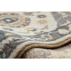 Вовняний килим LEGEND 468 05 GB500 OSTA - Розетка, рамка, ексклюзивний бежевий / сірий