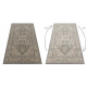 Vlněný koberec LEGEND 468 10 GB500 OSTA - Rozeta, rám, exkluzivní šedá / béžová