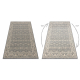 Вълнен килим LEGEND 468 12 GB501 OSTA - цветя, рамка, ексклузивен сиво / бежово