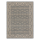 Vlnený koberec LEGEND 468 12 GB501 OSTA - Kvetiny, rám, exkluzívna šedá / béžová