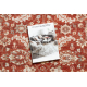 Wool Carpet LEGEND 468 16 GB301 OSTA - Λουλούδια, σκελετός, αποκλειστική μπεζ / κόκκινο