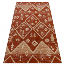 Vlněný koberec LEGEND 468 15 GB300 OSTA - Boho, exkluzivní červená / béžová