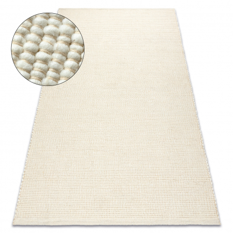 NEPAL 2100 Teppich natürlich, creme – Wolle, doppelseitig, natur