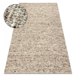NEPAL 2100 sand, beige matta - ylle, dubbelsidig, naturlig