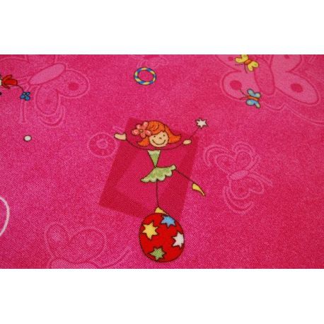Passadeira carpete HAPPY cor de rosa 