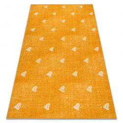 Inpassad matta för barn HEARTS Jeans, vintage hjärtan - orange