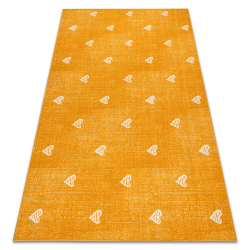 Tapete adaptado para crianças HEARTS Jeans, vintage corações - laranja