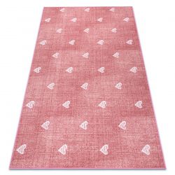 Tappeto per bambini HEARTS Jeans, vintage cuori - rosa