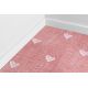 Gyerekeknek szőnyegpadló szőnyeg HEARTS Jeans, vintage szíveket - rózsaszín