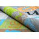 Podna obloga od tepiha za djecu JUMPY Patchwork, Slova, brojevi Siva / naranča / plava