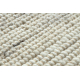NEPAL 2100 balti / dabīgs pelēks paklājs - vilnas, abpusējs