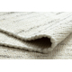 Tapete NEPAL 2100 branco / natural cinzento - lã, dupla face