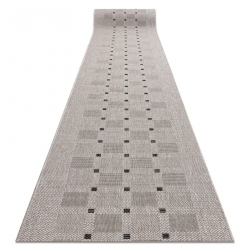Sizal futó szőnyeg FLOORLUX minta 20079 ezüst / fekete