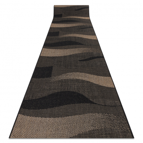 Alfombra de pasillo SIZAL FLOORLUX modelo 20212 negro/ color café