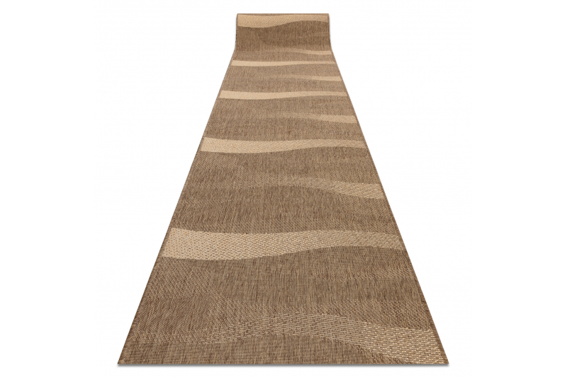 CHODNIK SIZAL FLOORLUX wzór 20212 coffee / mais - Szerokość : 80 cm