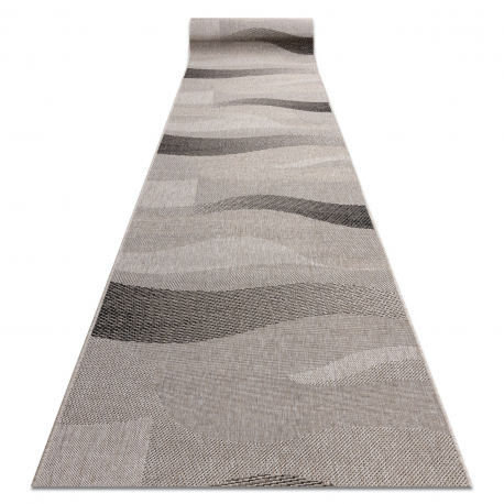 Sizal futó szőnyeg FLOORLUX minta 20212 ezüst / fekete