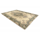 Tappeto in lana ANNODATO A MANO Vintage 10005, ornamento, fiori - beige / verde 