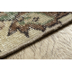 Tappeto in lana ANNODATO A MANO Vintage 10005, ornamento, fiori - beige / verde 