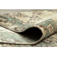 HANDGEKNOPT wollen tapijt Vintage 10005, ornament, bloemen - beige / groen