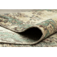 Tappeto in lana ANNODATO A MANO Vintage 10005, ornamento, fiori - beige / verde 