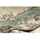 Tappeto in lana ANNODATO A MANO Vintage 10005, ornamento, fiori - beige / verde 