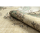 Tappeto in lana ANNODATO A MANO Vintage 10005, ornamento, fiori - beige / verde 