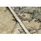RUČNE VIAZANÝ vlnený koberec Vintage 10005, ornament, kvety - béžová / zelená