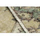 Tappeto in lana ANNODATO A MANO Vintage 10005, ornamento, fiori - beige / verde 
