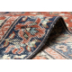 HANDGEKNOPT wollen tapijt Vintage 10181, frame, bloemen - terracotta / groen 