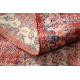 HANDGEKNOPT wollen tapijt Vintage 10251, ornament, bloemen - rood