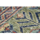 Tapis en laine NOUÉ MAIN Vintage 10267, cadre, fleurs - rouge / vert