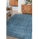 RUČNĚ VZATÉ vlněný koberec Vintage 10297, rám, ornament - modrý