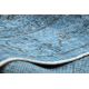 HAND-KNOTTED woolen carpet Vintage 10297, frame, ornament - blue