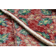 Tapete de lã feito à mão Vintage 10399 Hojas - vermelho / verde