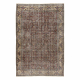 HAND-KNOTTED woolen carpet Vintage 10009, frame, flowers - red / blue