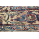 KÉZI KÖZÖTT gyapjúszőnyeg Vintage 10009, keret, virágok - piros / kék
