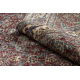 RUČNE VIAZANÝ vlnený koberec Vintage 10009, rám, kvety - červená / modrý